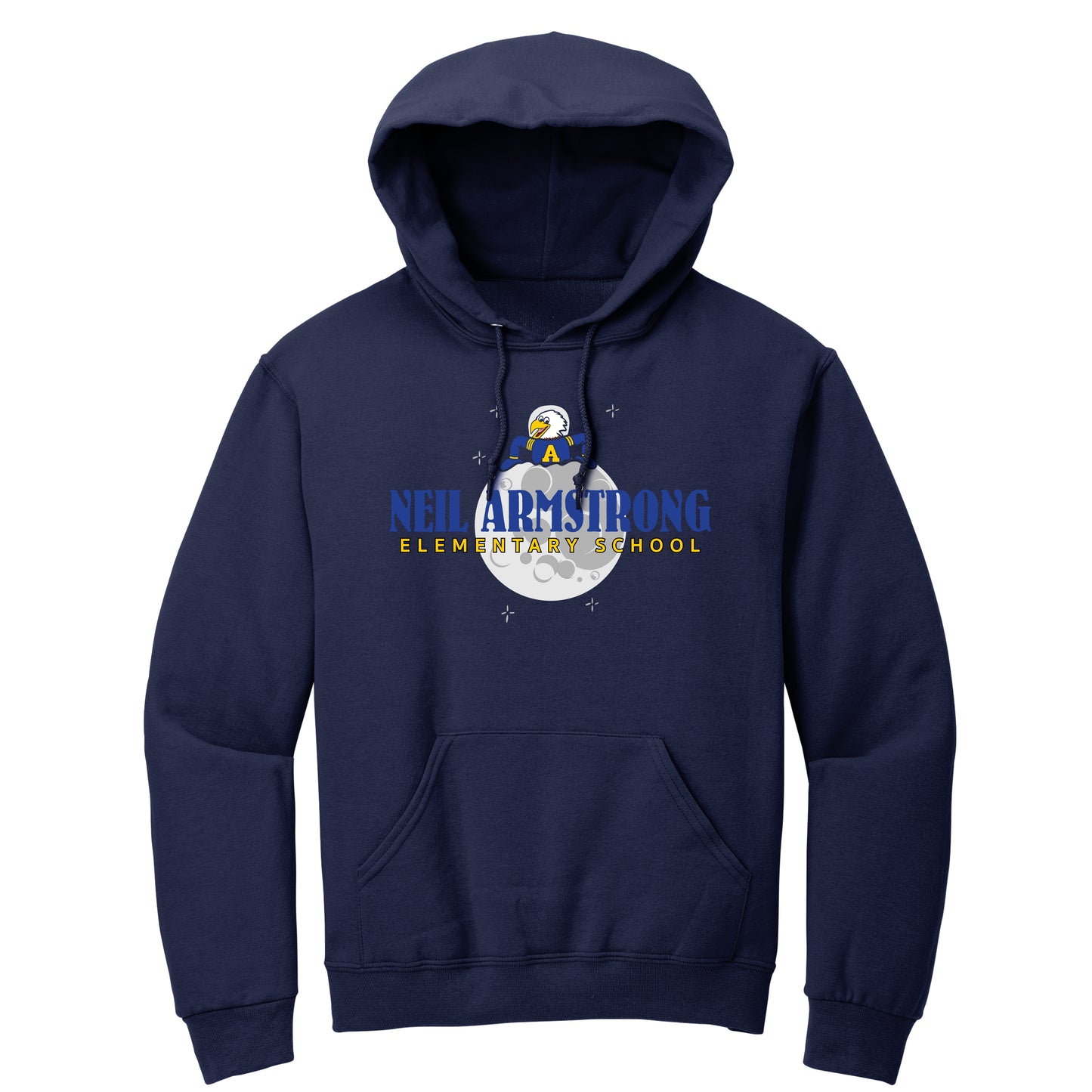 Neil Armstrong Elementary Moon Collection Pullover Hoodie