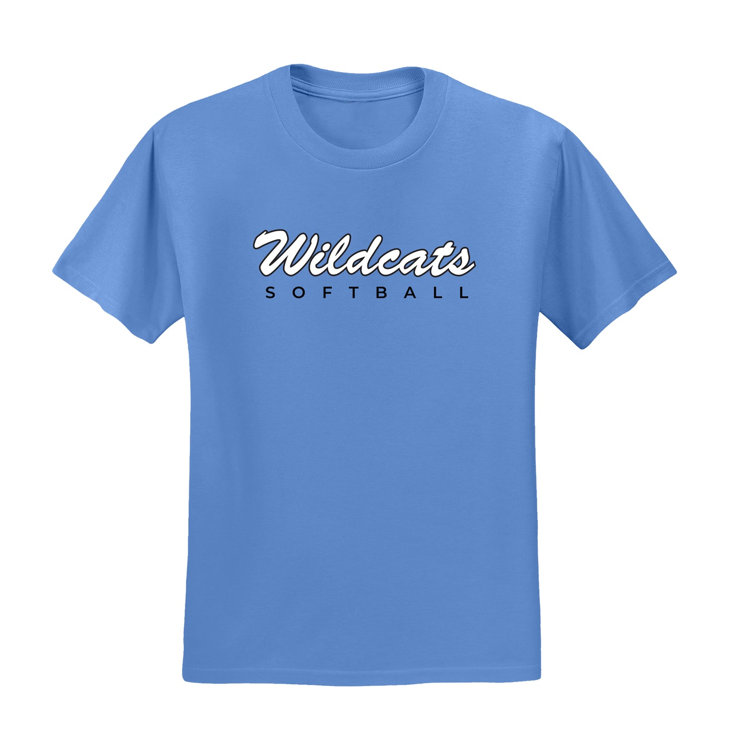 Wildcats Softball - Columbia Blue Unisex Dri-Power 50/50 Blend Tee