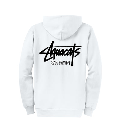 San Ramon Aquacats Limited Edition White Zip-Up Sweatshirt