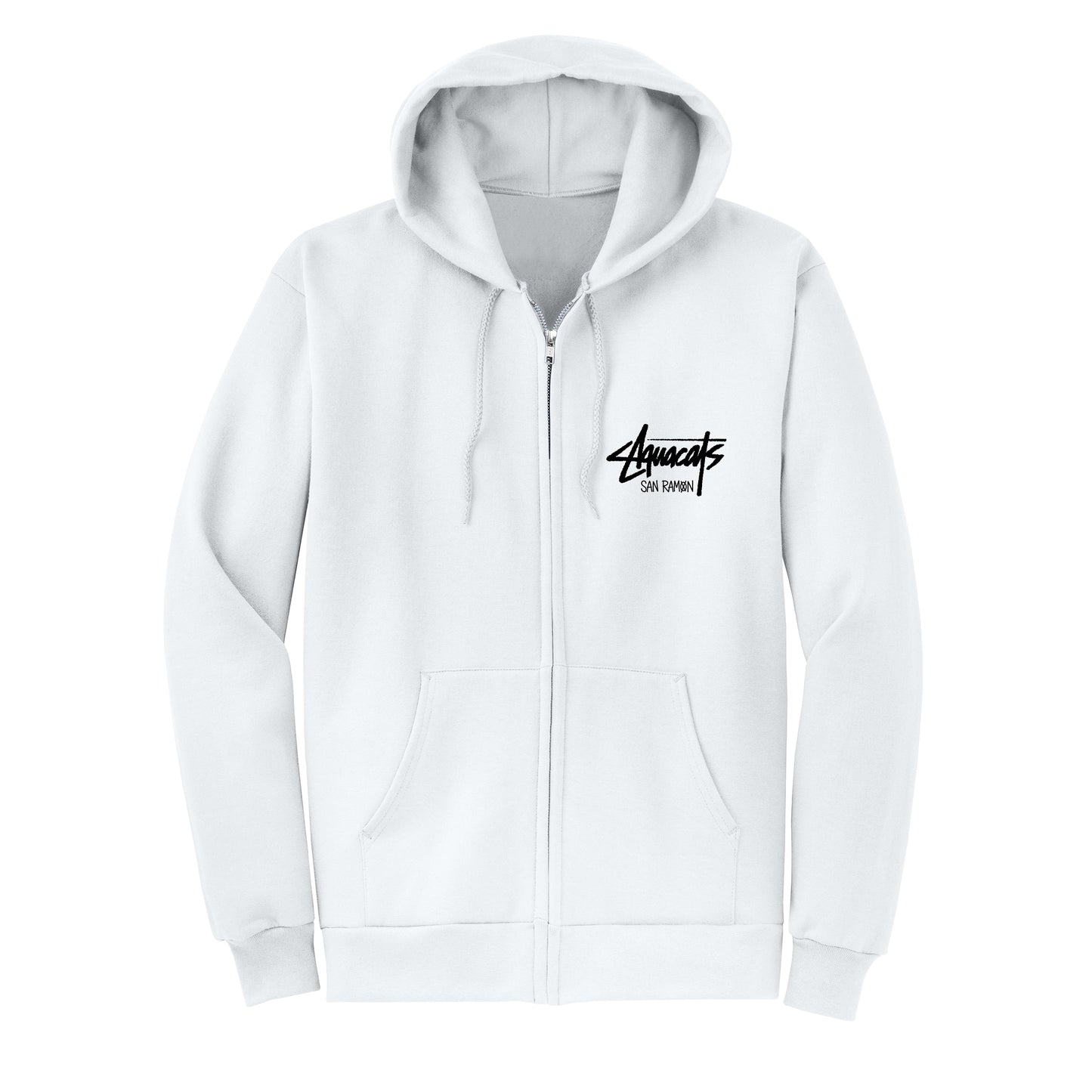 San Ramon Aquacats Limited Edition White Zip-Up Sweatshirt