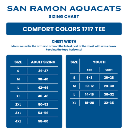 Aquacats 2026–27 Limited Edition White Comfort Colors Tee