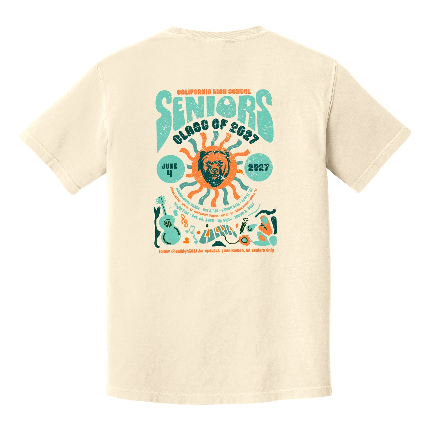 CAL HIGH SENIORS 2027 - Comfort Colors Unisex Regular Fit Tee