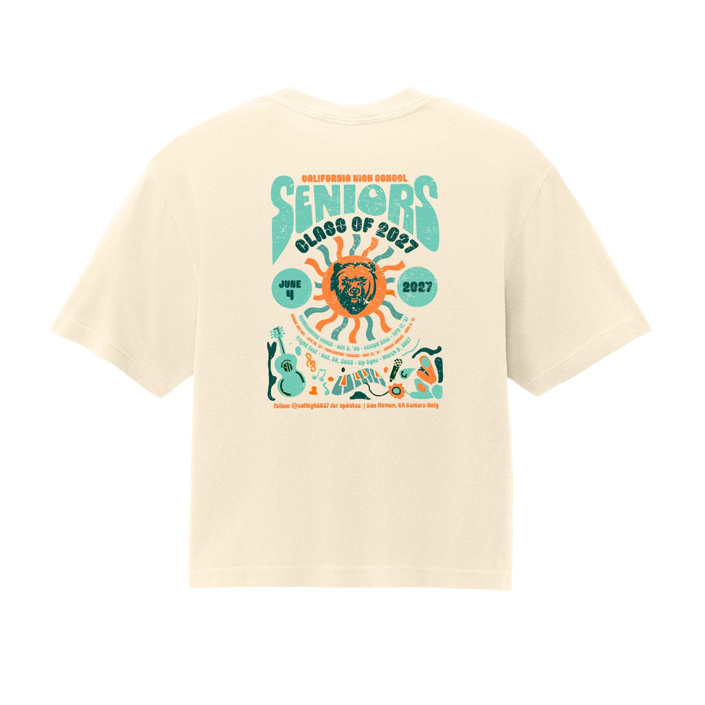 CAL HIGH SENIORS 2027 - Comfort Colors Unisex Boxy Fit Mid-Crop Tee