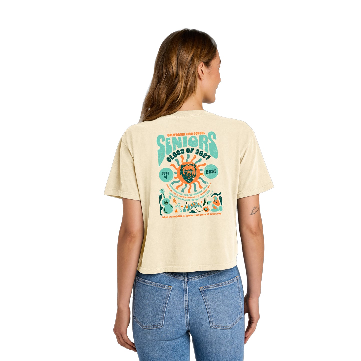 CAL HIGH SENIORS 2027 - Comfort Colors Unisex Boxy Fit Mid-Crop Tee
