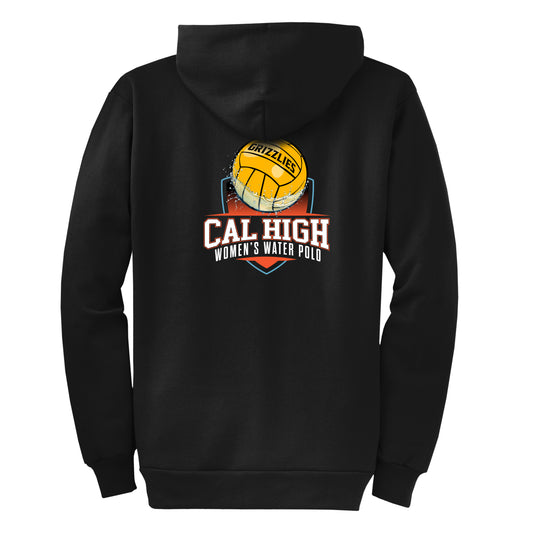Cal High Water Polo Black Zip-Up Hoodie