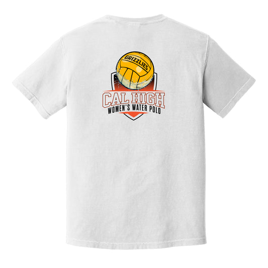 Cal High Water Polo Comfort Colors Tee White