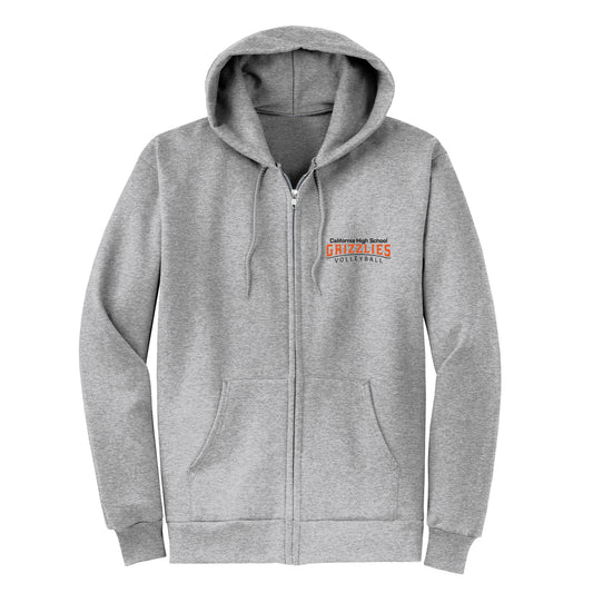 Cal High Grizzlies Volleyball Zip-Up Hoodie