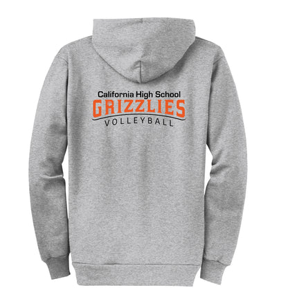Cal High Grizzlies Volleyball Zip-Up Hoodie