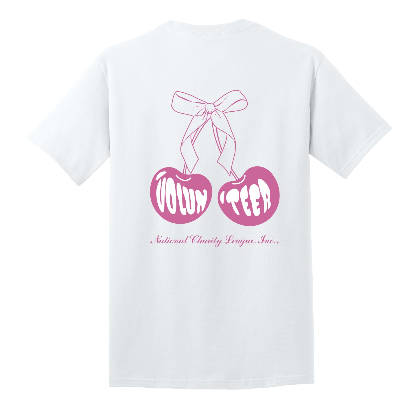 NCL - Diablo Valley Chapter - Pink Volunteer - Comfort Colors White Tee