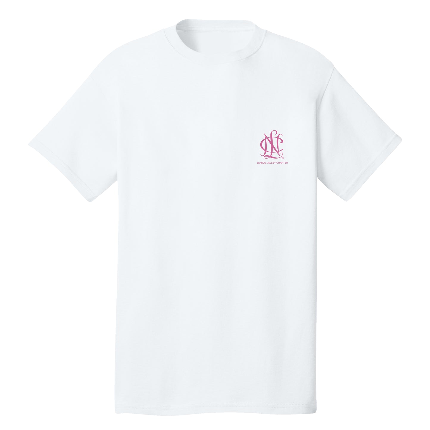 NCL - Diablo Valley Chapter - Pink Volunteer - Comfort Colors White Tee