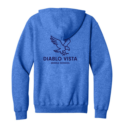 Diablo Vista Eagle Collection - Flo Blue Zip-up Hoodie