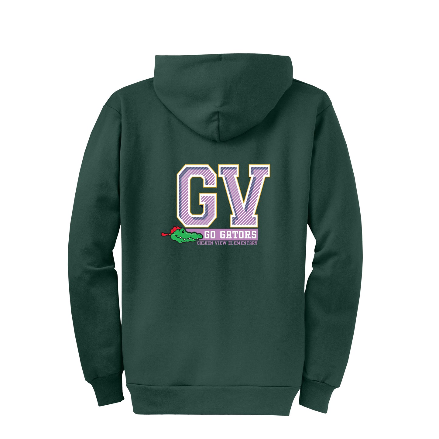 Golden View Go Gators Collection - Green Zip-up hoodie