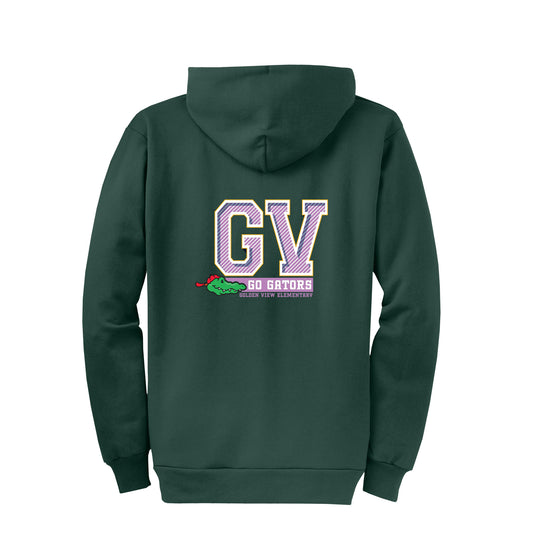 Golden View Go Gators Collection - Green Zip-up hoodie