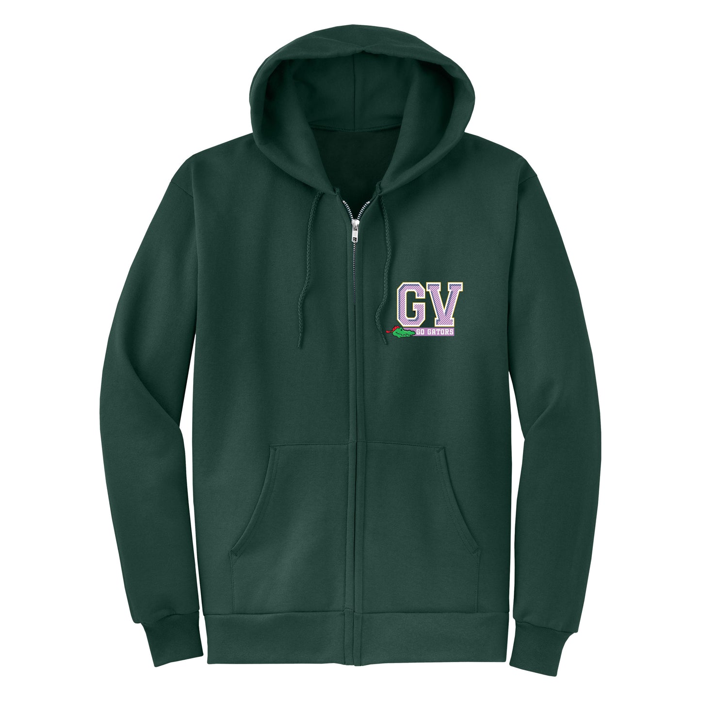 Golden View Go Gators Collection - Green Zip-up hoodie
