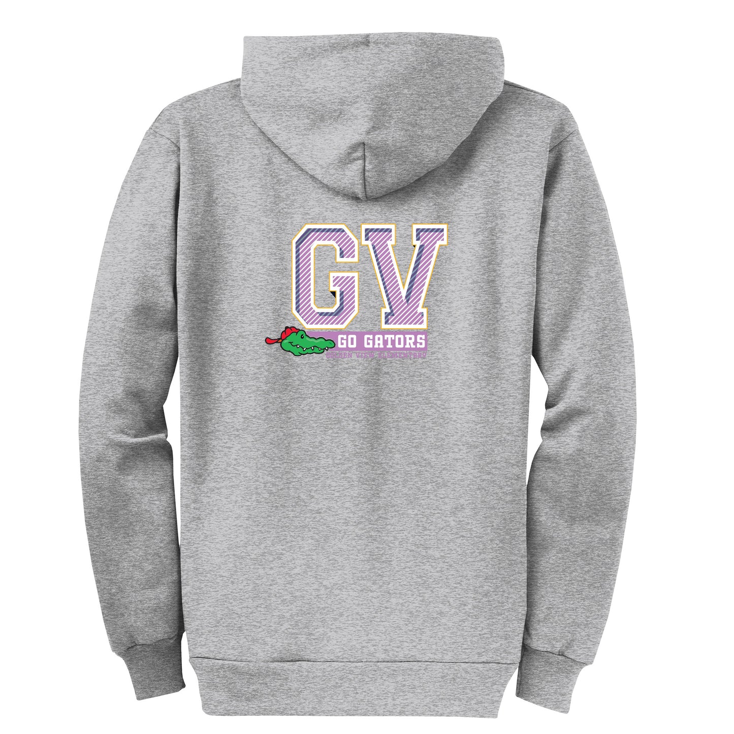 Golden View Go Gators Collection - Gray Zip-up hoodie