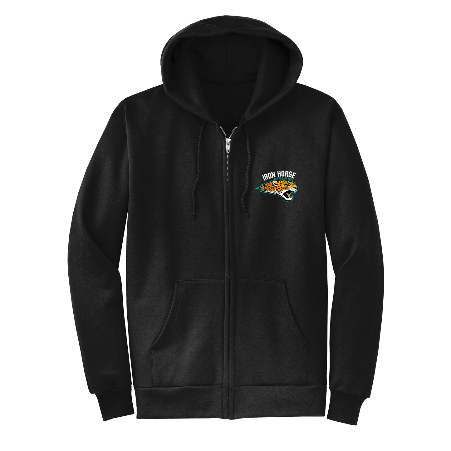 Iron Horse Core Black Zip Up Hoodie
