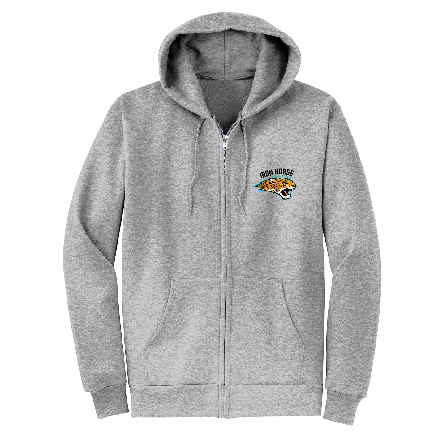 Iron Horse Core Grey Zip Up Hoodie