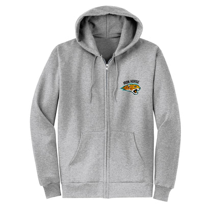Iron Horse Core Grey Zip Up Hoodie