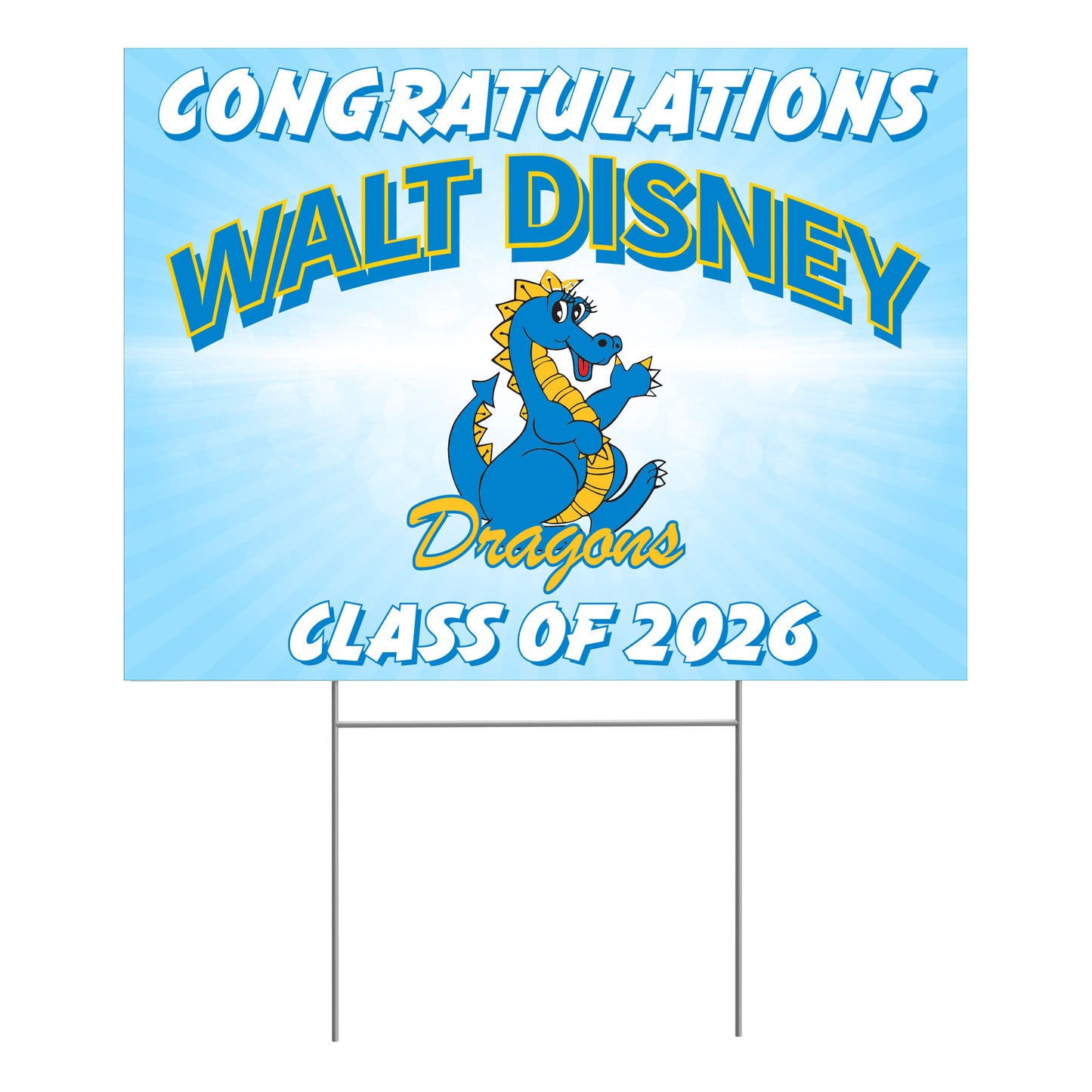 Official Walt Disney Elementary 2026 Lawn Sign - April orders