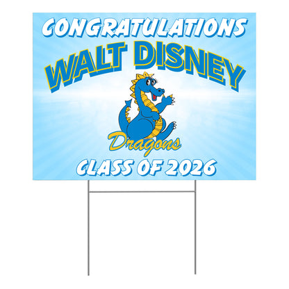 Official Walt Disney Elementary 2026 Lawn Sign - April orders
