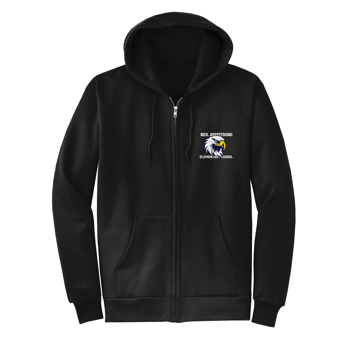 Neil Armstrong Elementary Classic Black Zip-Up Hoodie