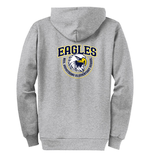Neil Armstrong Elementary Classic Grey Zip-Up Hoodie