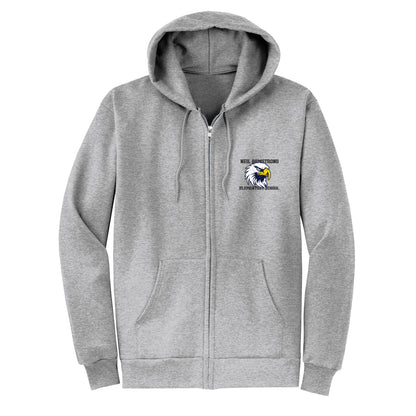 Neil Armstrong Elementary Vintage Grey  Zip-Up Hoodie