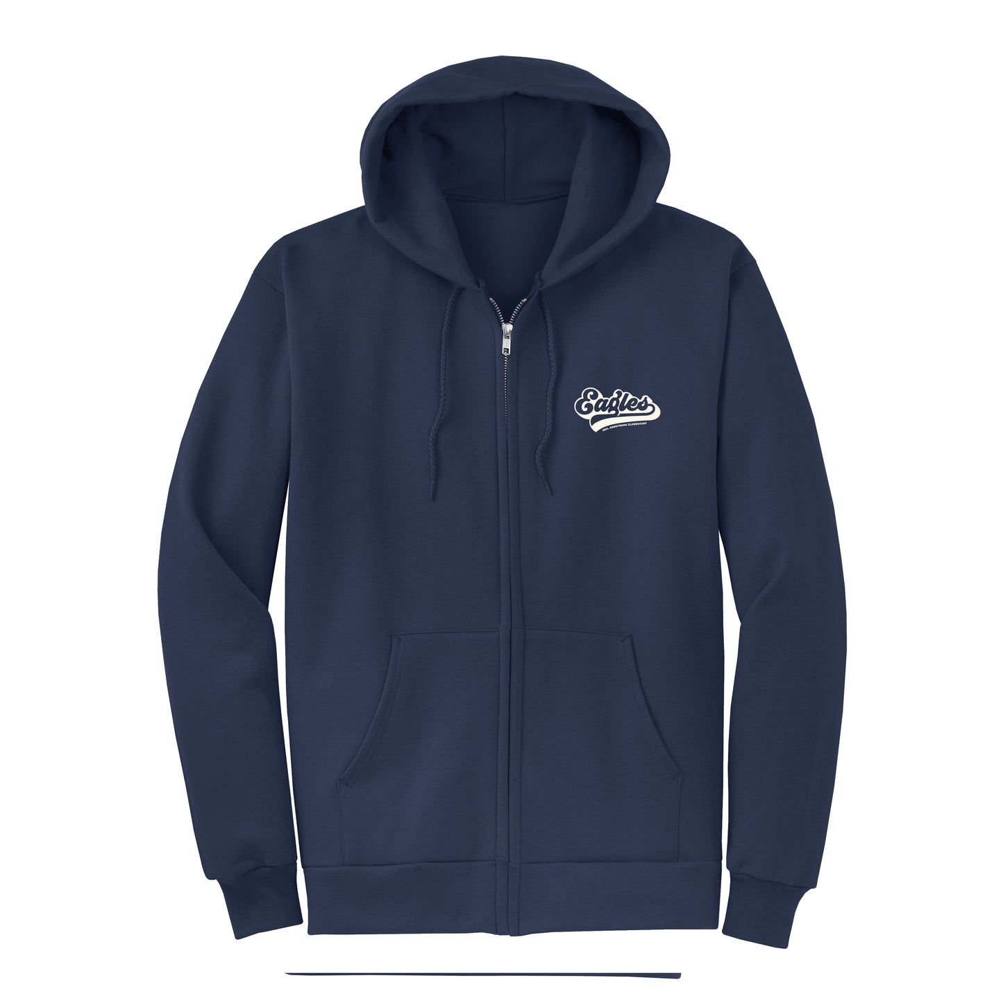 Neil Armstrong Elementary Retro Navy Zip-up Hoodie