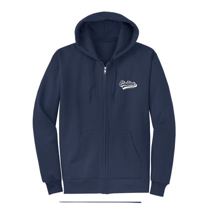 Neil Armstrong Elementary Retro Navy Zip-up Hoodie