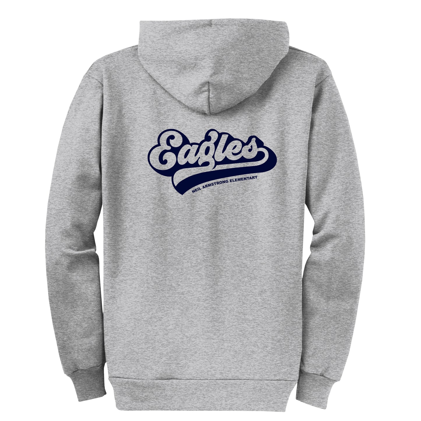 Neil Armstrong Elementary Retro Grey Zip-Up Hoodie