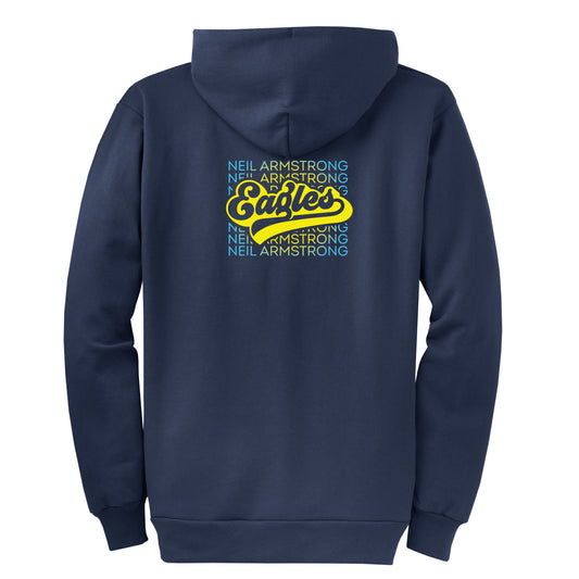 Neil Armstrong Elementary Sunburst Navy Zip-Up Hoodie