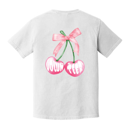 NCL Painted Cherry Volunteer Tee - Comfort Colors White Tee - Choose your chapter