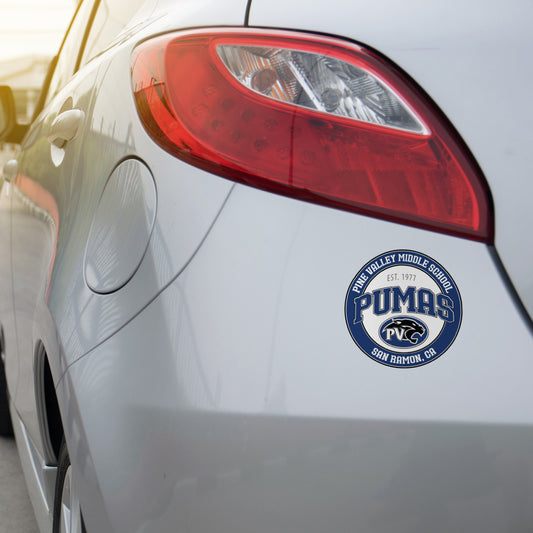 Pine Valley Middle School 'Pumas' car magnet