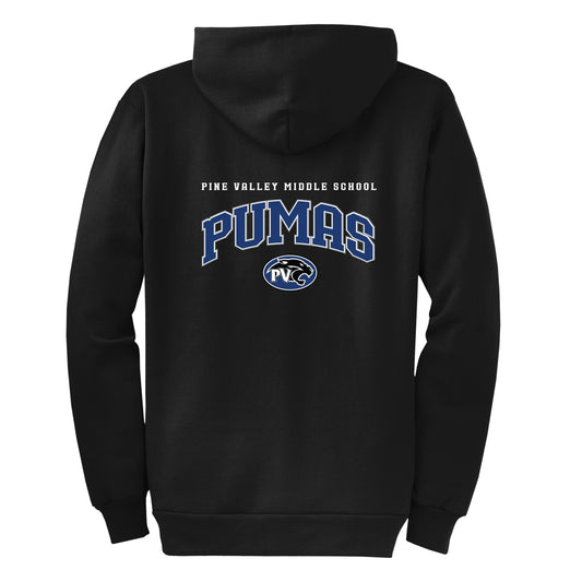 Pumas Collection Black Zip-Up Hoodie
