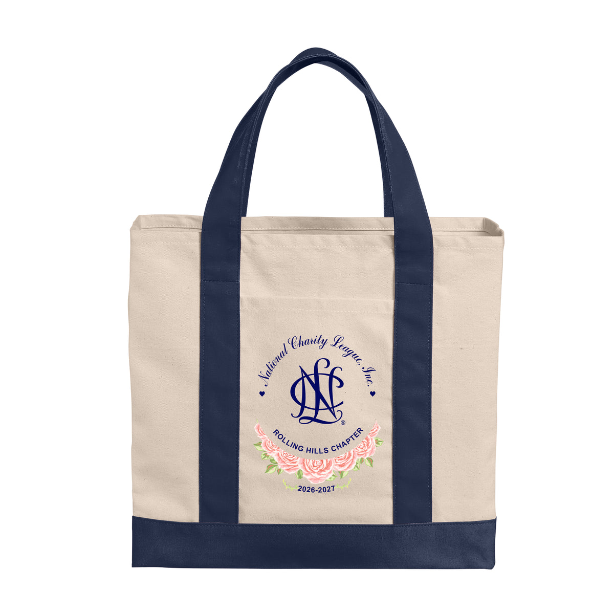 Rolling Hills NCL Chapter - 2026/27 Collection - Ivory/Navy Tote Bag