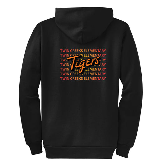 Twin Creeks Sunburst Collection - Black Zip-up hoodie