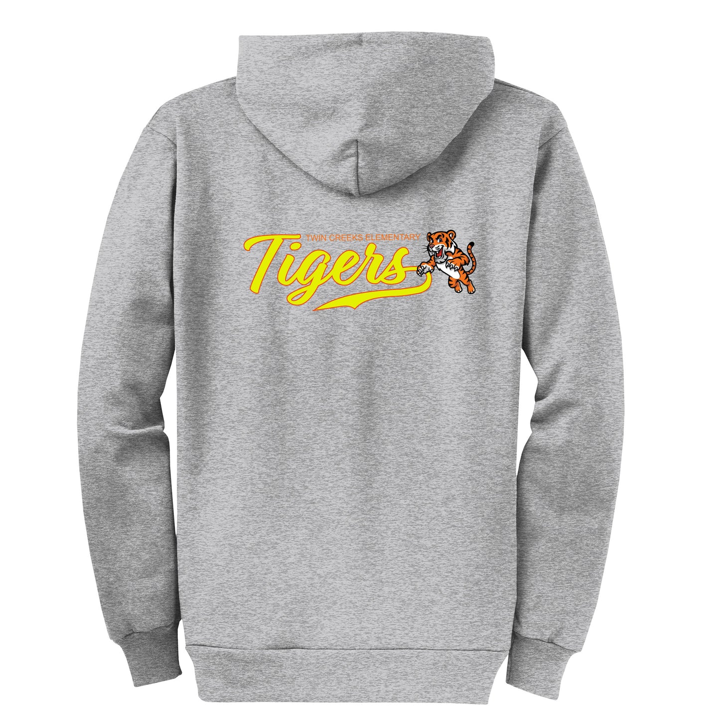 Twin Creeks Tigers Collection - Grey Zip-up hoodie