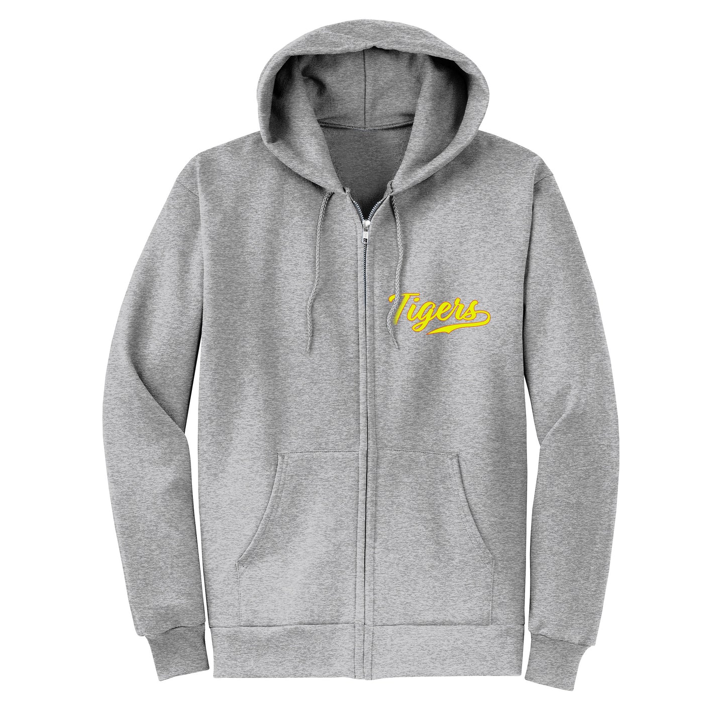 Twin Creeks Tigers Collection - Grey Zip-up hoodie