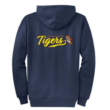 Twin Creeks Tigers Collection - Navy Zip-up hoodie