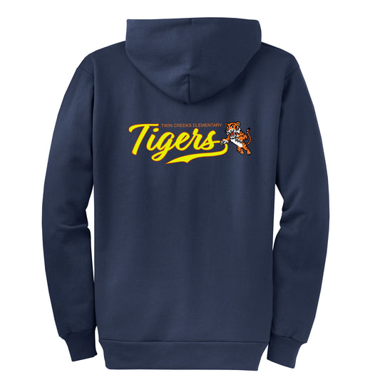 Twin Creeks Tigers Collection - Navy Zip-up hoodie