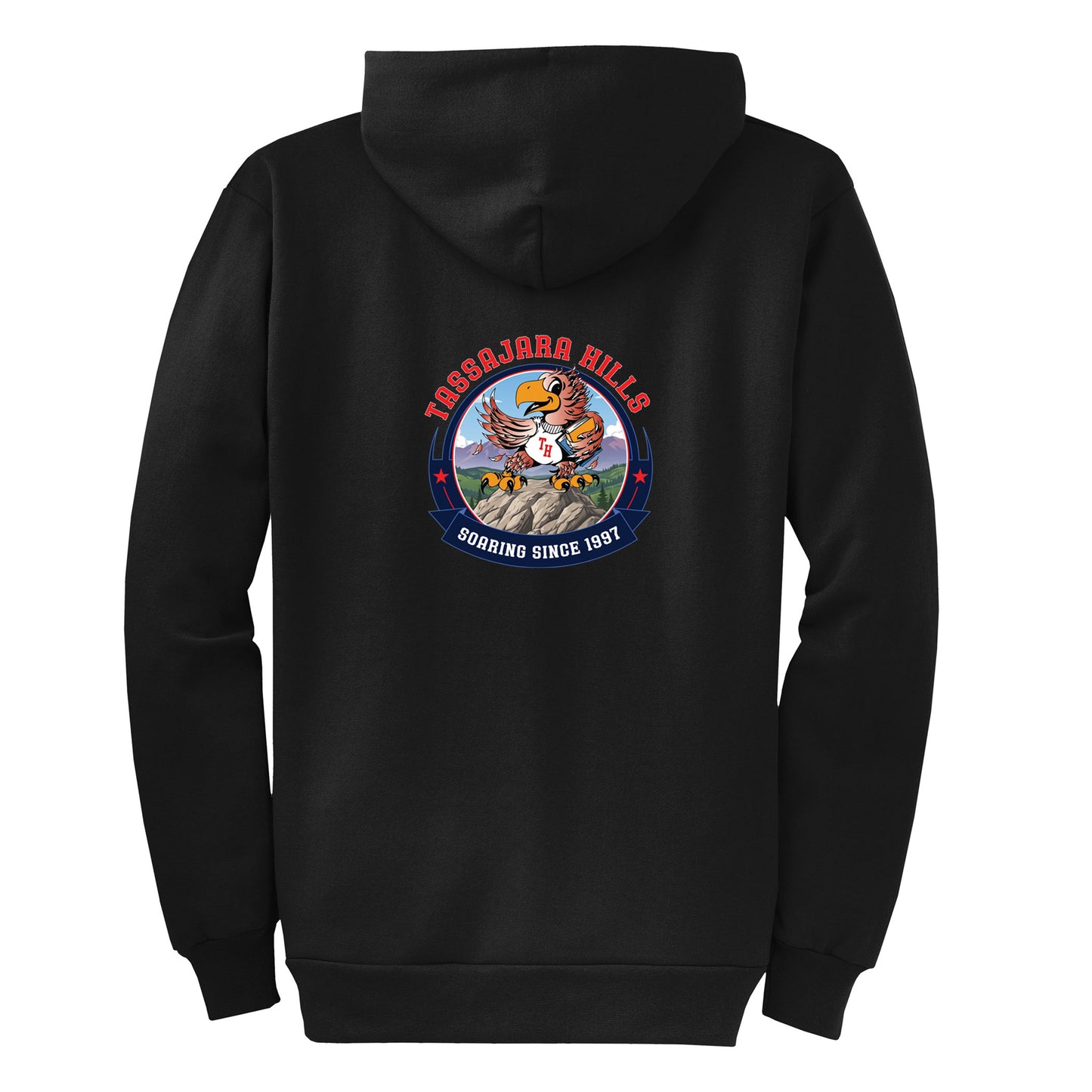Tassajara Hills Soaring Collection - Black Zip-up hoodie