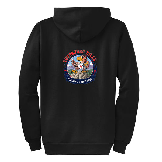 Tassajara Hills Soaring Collection - Black Zip-up hoodie