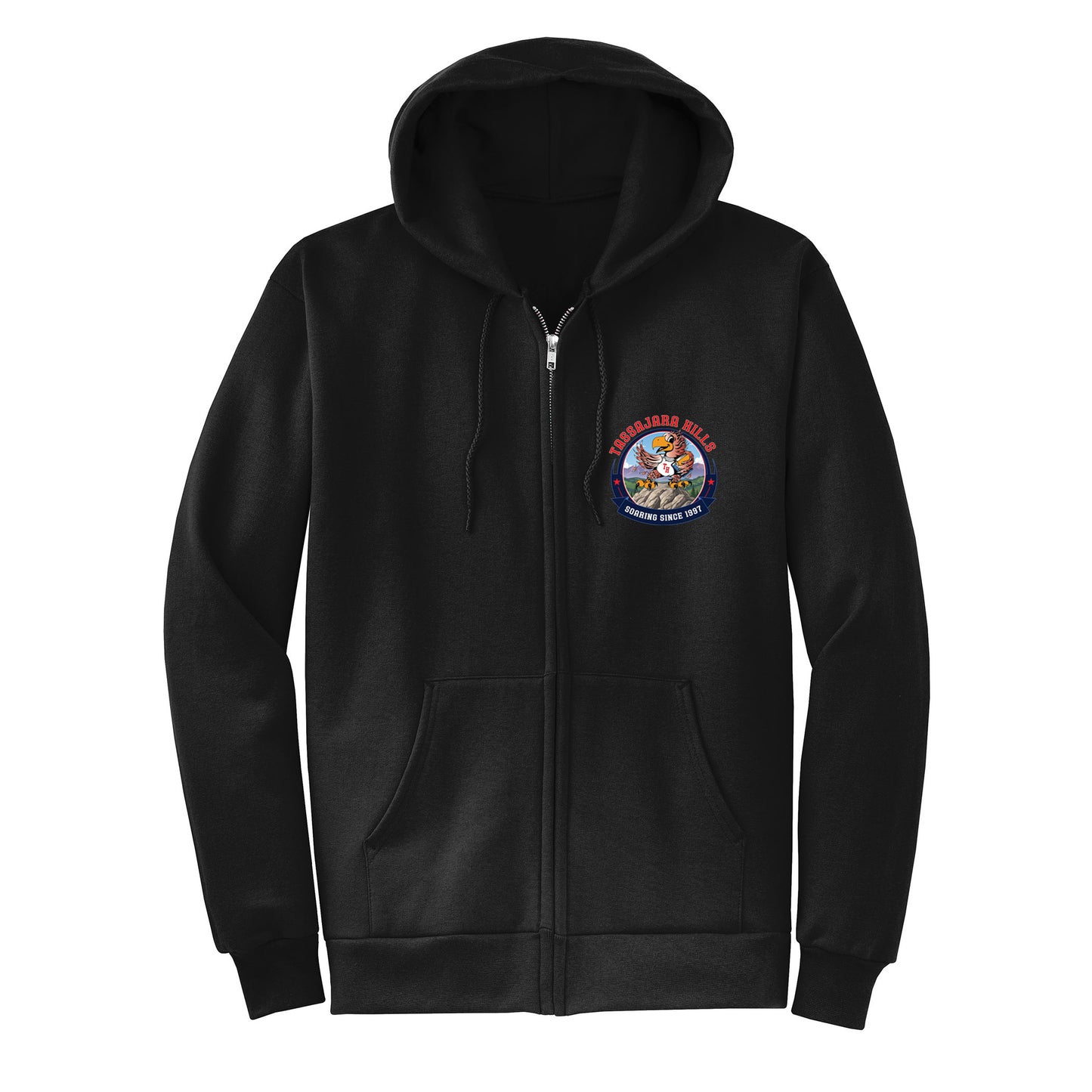 Tassajara Hills Soaring Collection - Black Zip-up hoodie