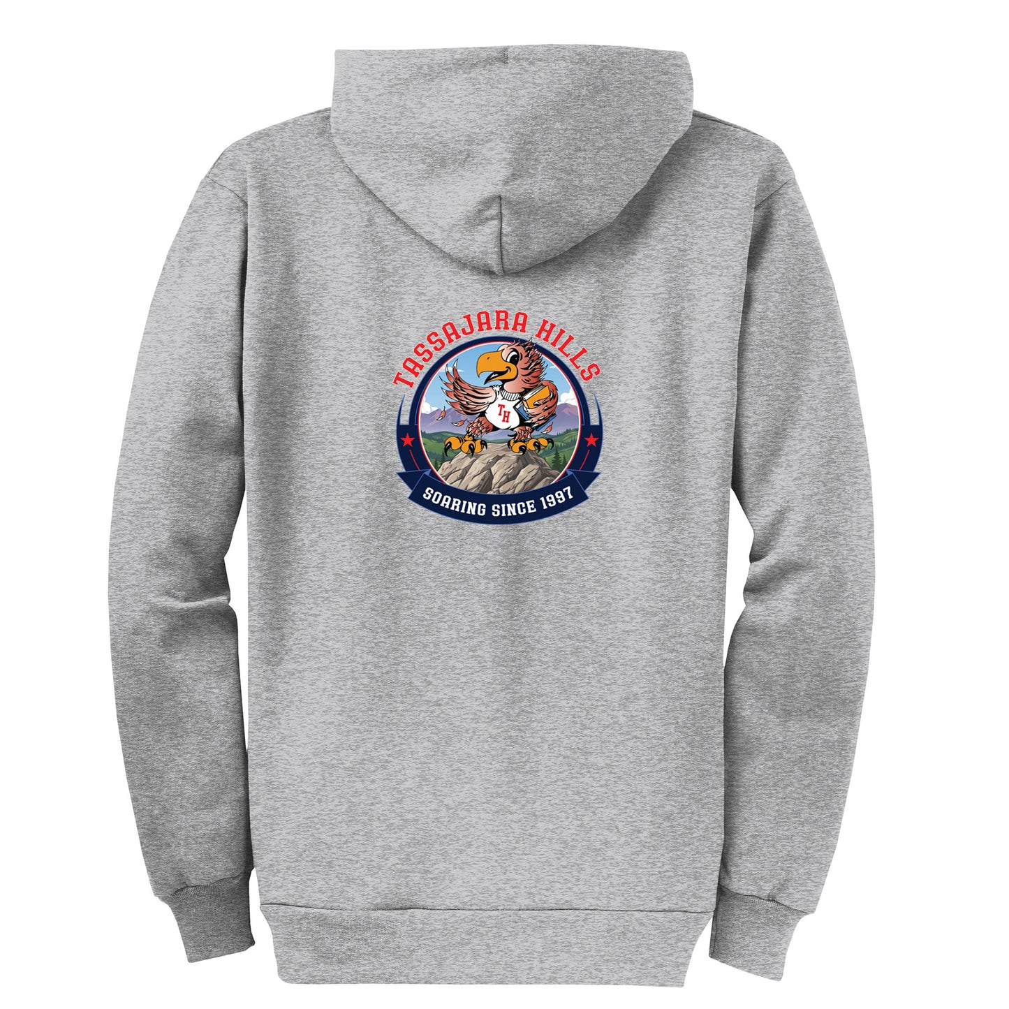 Tassajara Hills Soaring Collection - Grey Zip-up hoodie