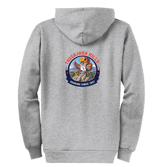 Tassajara Hills Soaring Collection - Grey Zip-up hoodie
