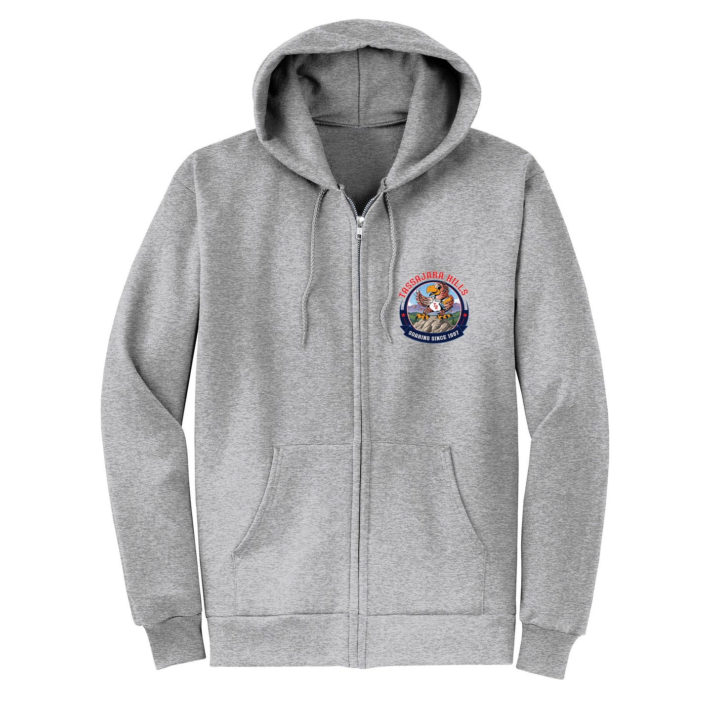 Tassajara Hills Soaring Collection - Grey Zip-up hoodie