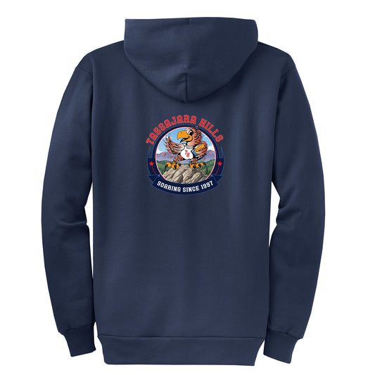 Tassajara Hills Soaring Collection - Navy Zip-up hoodie
