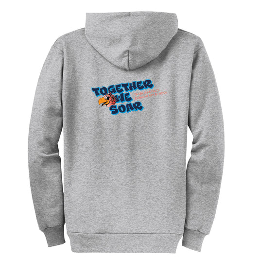 Tassajara Hills Together We Soar Collection - Grey Zip-up hoodie