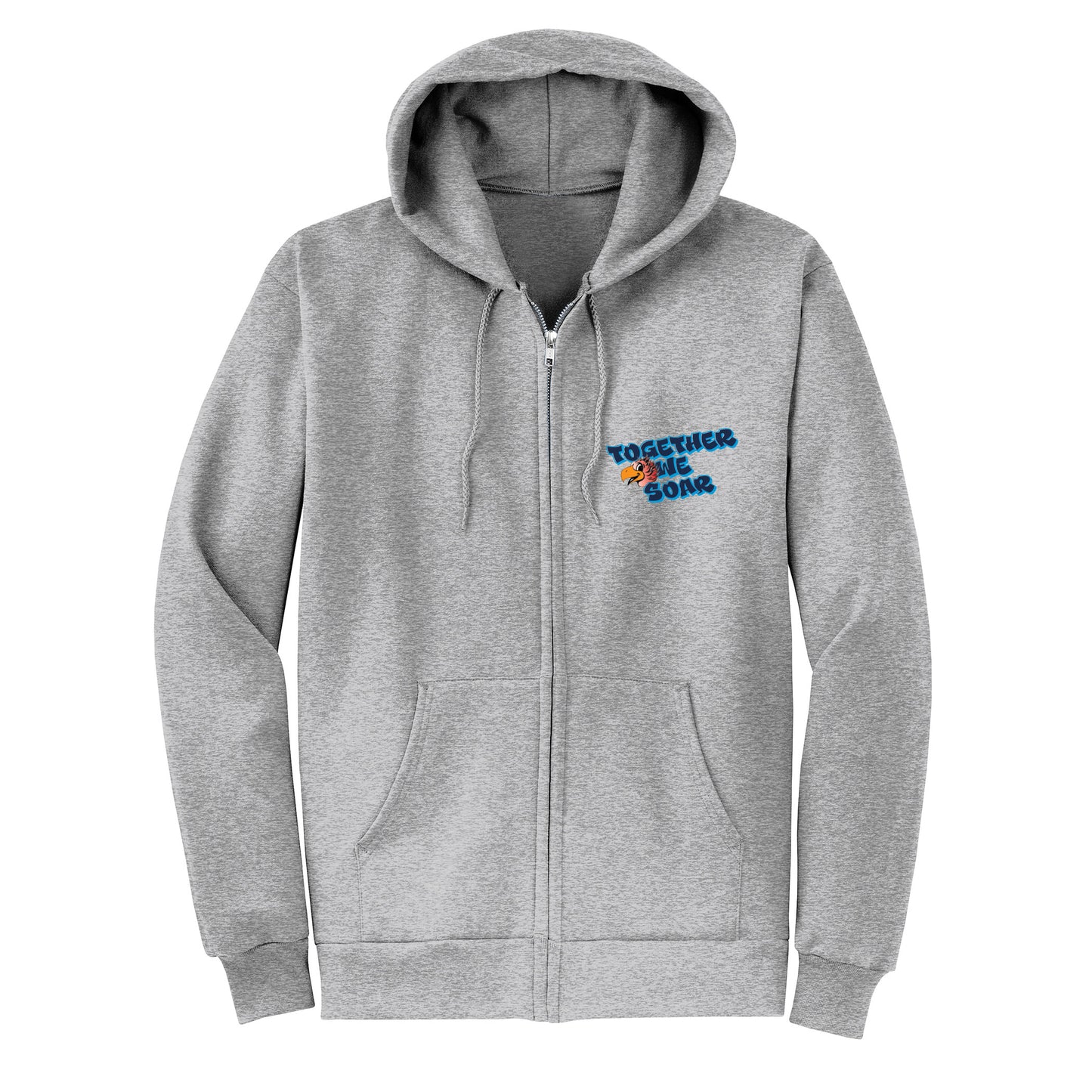 Tassajara Hills Together We Soar Collection - Grey Zip-up hoodie