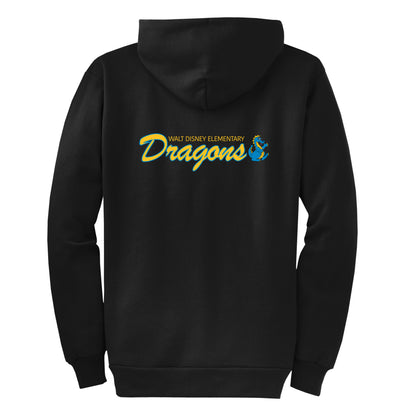 Walt Disney Dragons Black Zip Up Sweatshirt